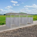 2/3 damwand hondenkennel driedubbel 1,5 X 1,5m compleet met dak