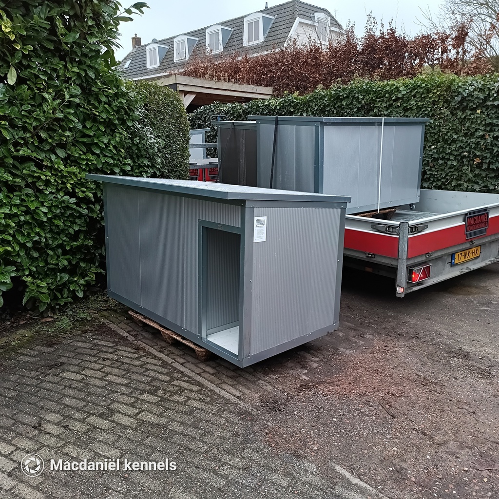 Hondenhok Geïsoleerd grijs XXL