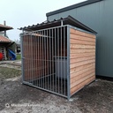 Douglas hout hondenkennel 2 X 2m compleet met dak