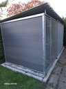 WPC Composiet houtlook hondenkennel dubbel 2 X 2m compleet met dak