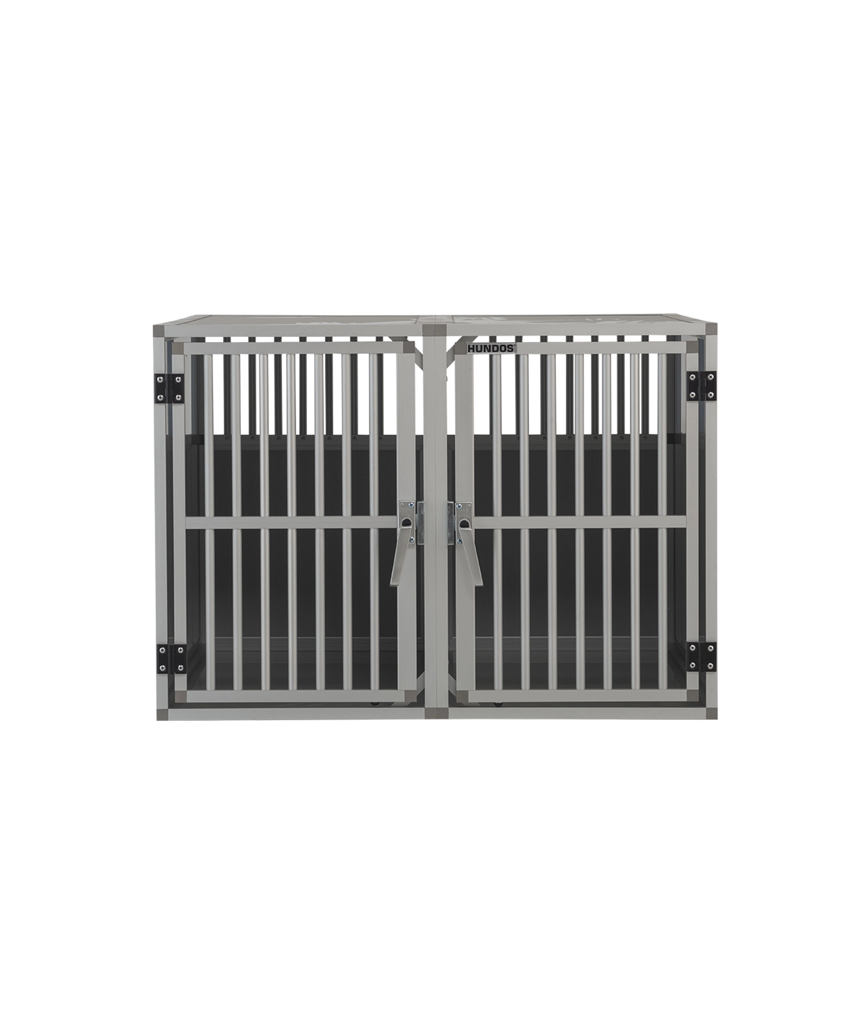Hundos Autobench Recht model Dubbel 100x95x67 met spijlen 