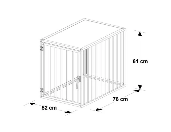 Hundos Hondenbench model DK maat S linksdraaiend