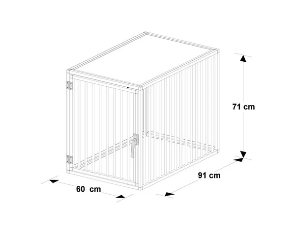 Hundos Hondenbench model DK maat M linksdraaiend