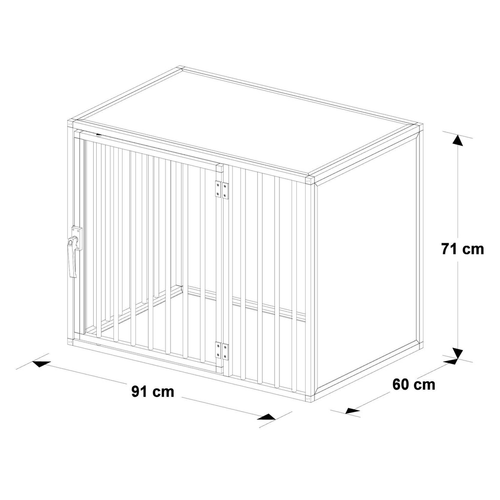 Hundos Hondenbench model DL maat M deur links