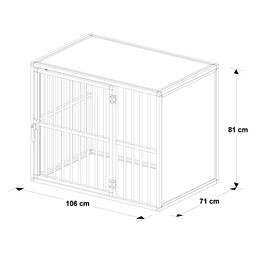 Hundos Hondenbench model DL maat L deur links