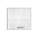 Kennelpaneel 2m met deur links + voederluik - spijlen 5cm 