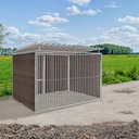 WPC composiet houtlook hondenkennel 3 X 1,5m compleet met dak