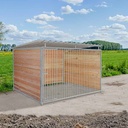 Douglas hout hondenkennel 3 X 2m compleet met dak