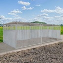 2/3 damwand hondenkennel 6 X 2m compleet met dak