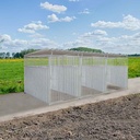 2/3 damwand hondenkennel driedubbel 1,5 X 2m compleet met dak