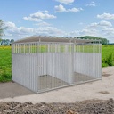 2/3 damwand hondenkennel dubbel 2 X 2m compleet met dak