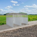 2/3 damwand hondenkennel dubbel 1,5 X 2m compleet met dak