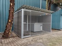 WPC Composiet houtlook hondenkennel 3 X 2m compleet met dak
