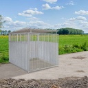 2/3 damwand hondenkennel 2 X 2m compleet met dak