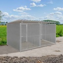 Kunststof hondenkennel dubbel 2 X 2m compleet met dak