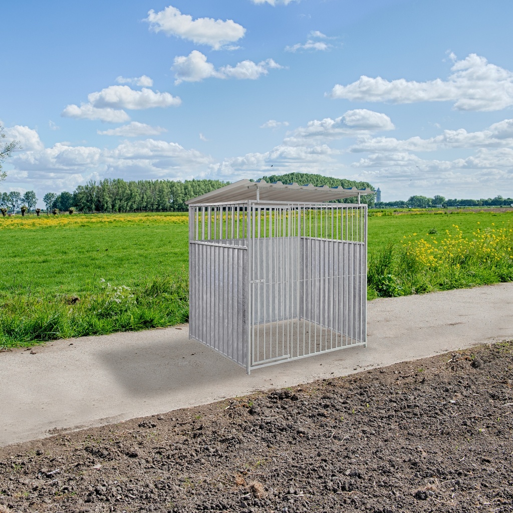 2/3 damwand hondenkennel 1,5 X 2m compleet met dak