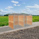 Douglas hout hondenkennel dubbel 2 X 1,5m compleet met dak 