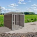 WPC Composiet houtlook hondenkennel 2 X 2m compleet met dak