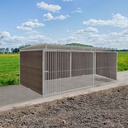 WPC Composiet houtlook hondenkennel 5 X 2m compleet met dak