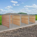 Douglas hout hondenkennel driedubbel 2 X 2m compleet met dak