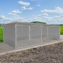 Kunststof hondenkennel 6 X 2m compleet met dak