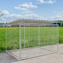 budget spijlen 8cm hondenkennel 3 X 1,5m compleet met dak