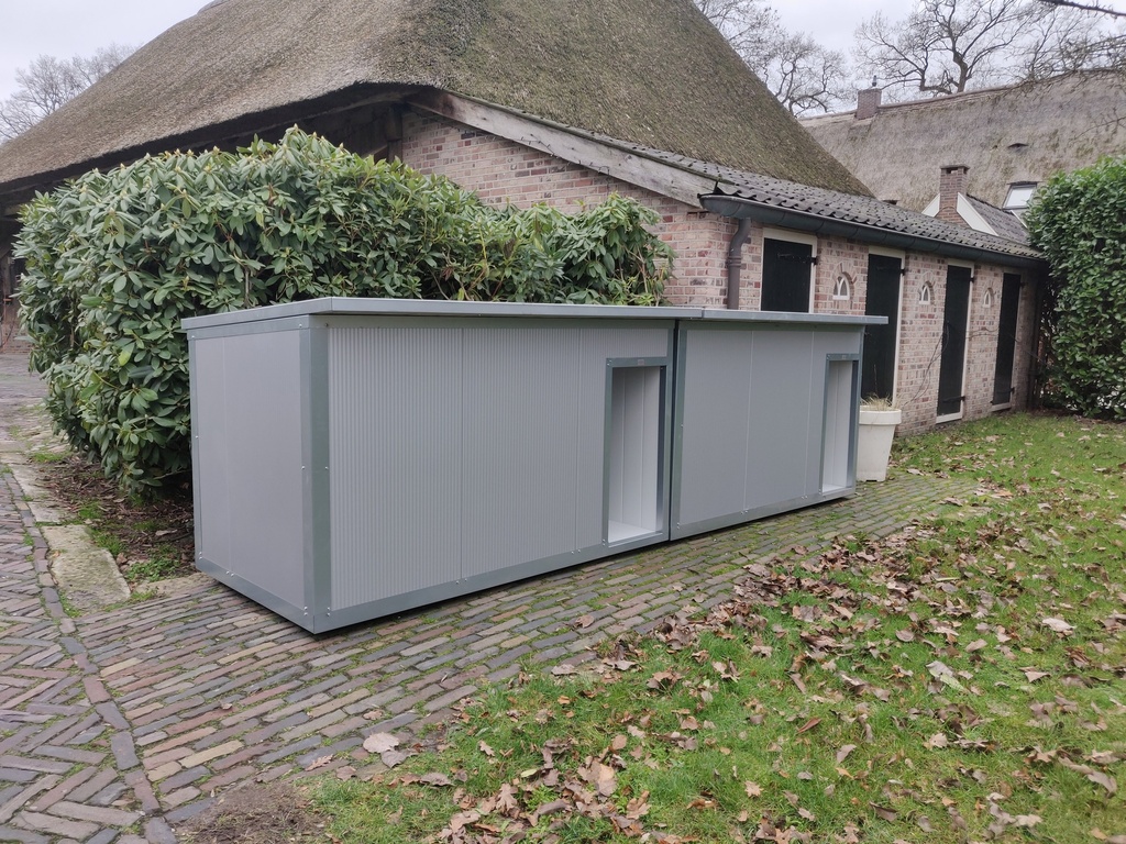 Hondenhok Geïsoleerd grijs XXL