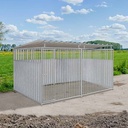 2/3 damwand hondenkennel 4 X 2m compleet met dak