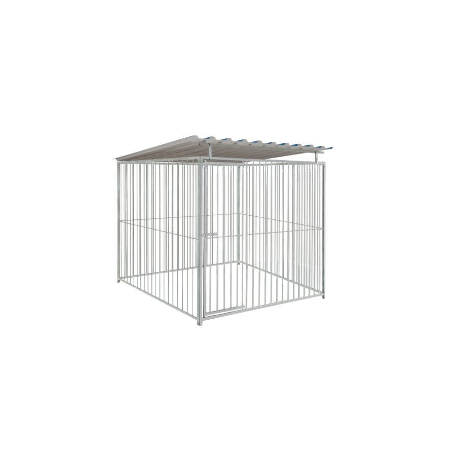 Basic spijlen 8cm hondenkennel 2 X 2m compleet met dak