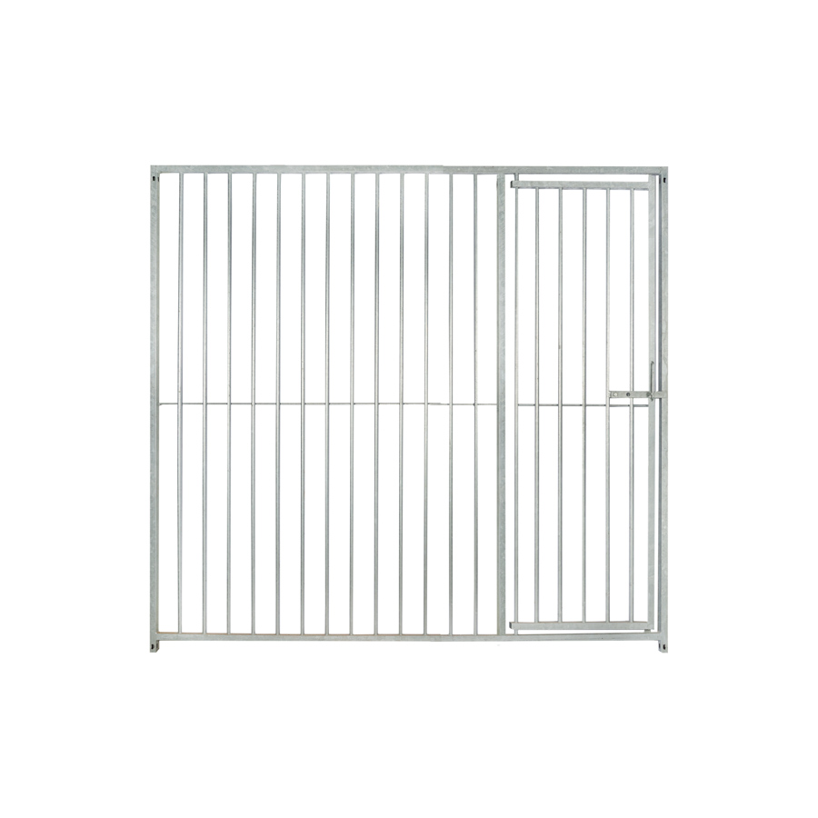 Kennelpaneel 2m met deur rechts - spijlen 8cm