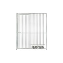Kennelpaneel 150cm * 184cm met deur LINKS- spijlen 5cm met draaibare voerbakset 