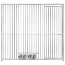 Kennelpaneel 2m met deur links + voederluik - spijlen 5cm 