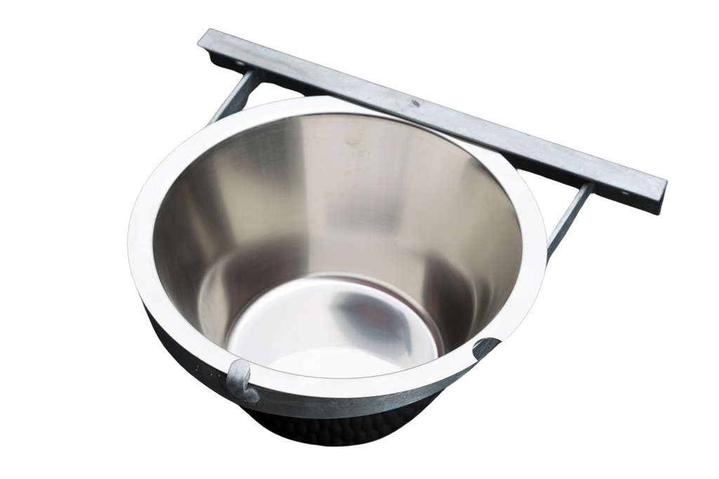 Voerbakhouder 1x3L zware uitvoering met diepe bakken