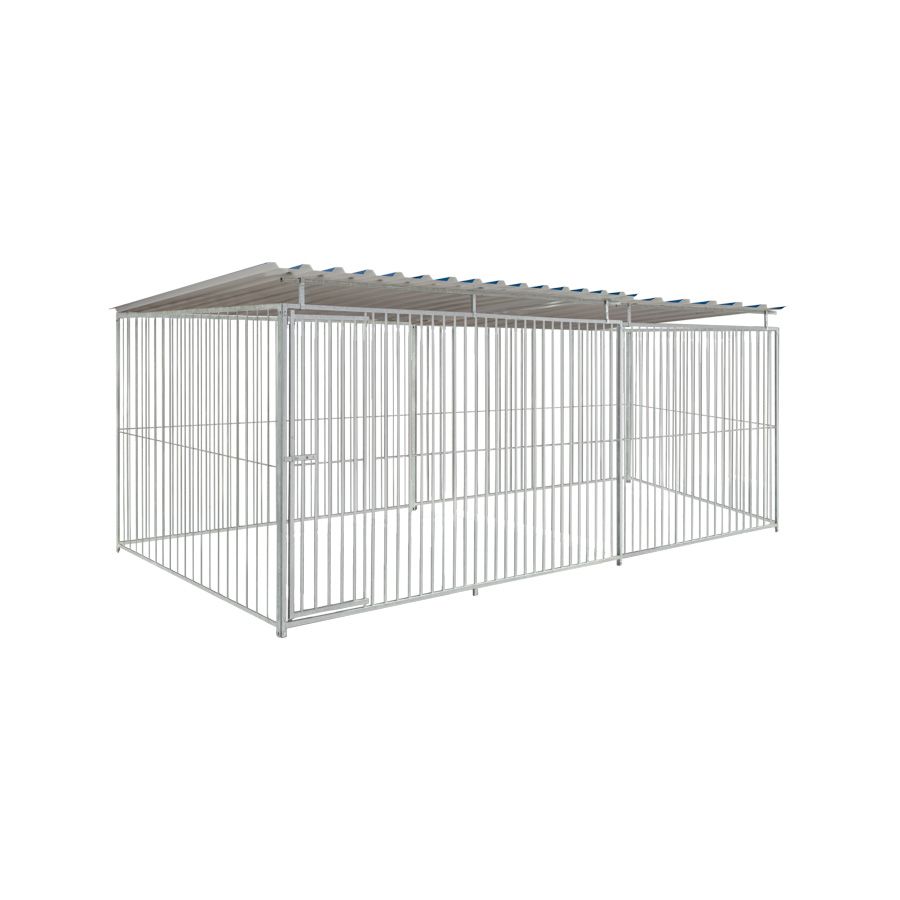 Basic spijlen 8cm hondenkennel 5 X 2m compleet met dak