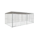 Basic spijlen 8cm hondenkennel 5 X 2m compleet met dak