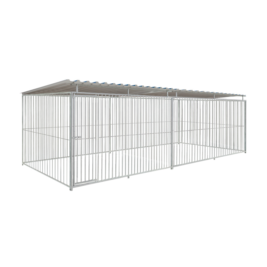 Basic spijlen 8cm hondenkennel 6 X 2m compleet met dak