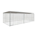 Basic spijlen 8cm hondenkennel 6 X 2m compleet met dak