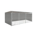 Kunststof hondenkennel 5 X 2m compleet met dak