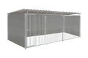 Kunststof hondenkennel 5 X 2m compleet met dak