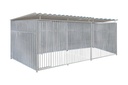 Geheel dicht damwand hondenkennel 5 X 2m compleet met dak