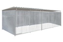 Geheel dicht damwand hondenkennel 6 X 2m compleet met dak