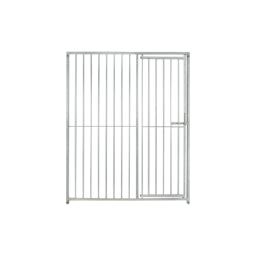 Kennelpaneel 1,5m met deur rechts - spijlen 8cm