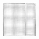 Gaaspaneel Kattenren 175 x 180 cm met deur - gaas 5x5cm
