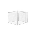 Kattenren 175 x 180 cm compleet met dak - gaas 5x5cm  