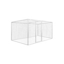 Kattenren 240 x 180 cm compleet met dak - gaas 5x5cm   