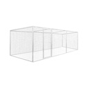 Kattenren 360 x 180 cm compleet met dak - gaas 5x5cm     