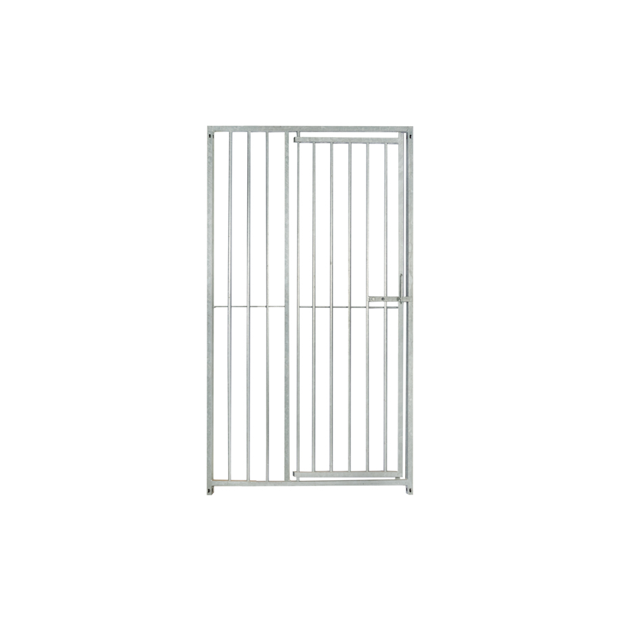 Kennelpaneel 1m met deur rechts - spijlen 8cm 