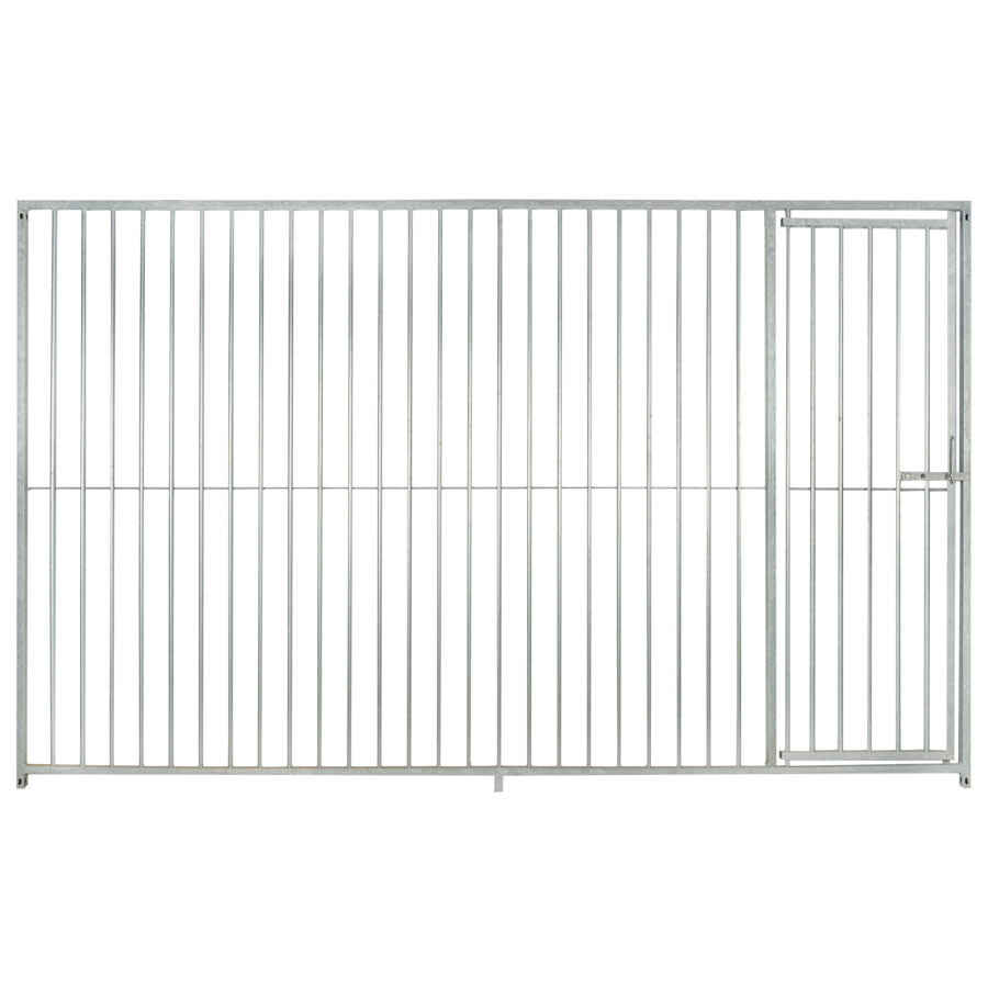 Kennelpaneel 3m met deur rechts - spijlen 8cm 