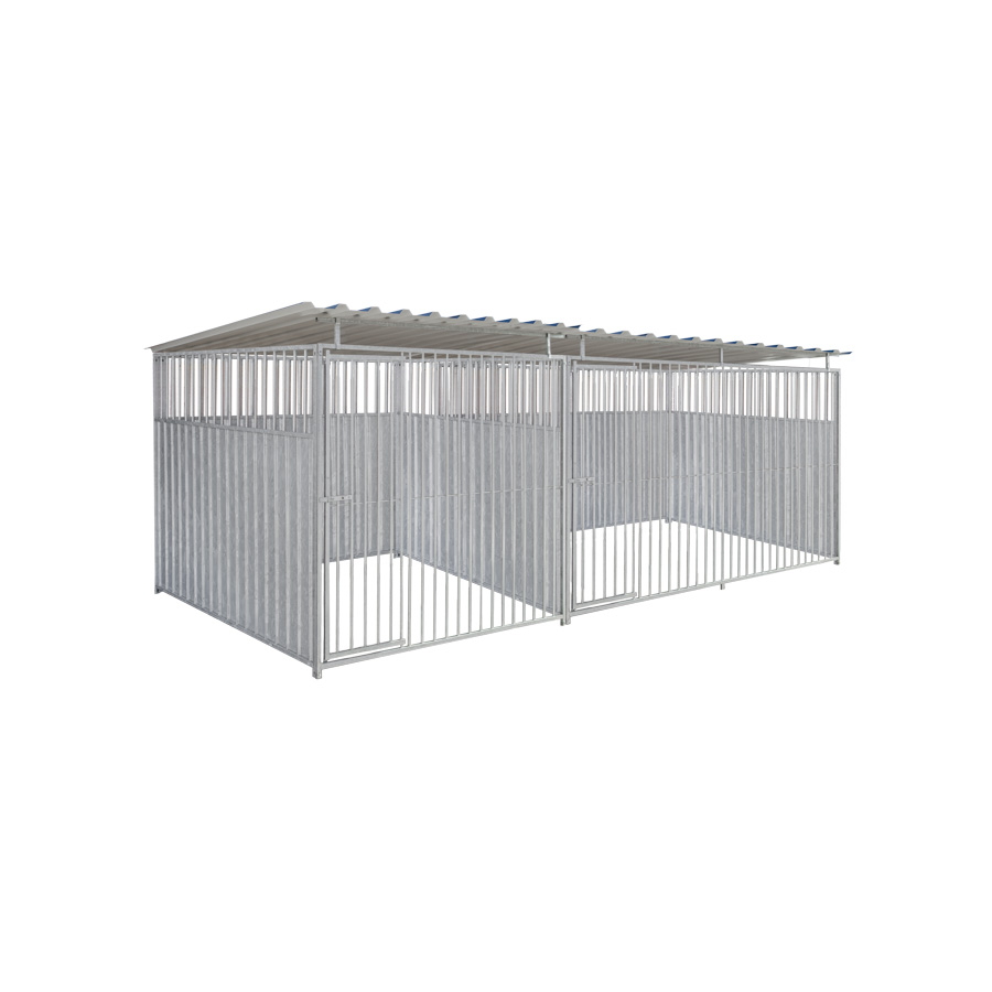 2/3 damwand hondenkennel dubbel 2 X 2m & 3 X 2m compleet met dak