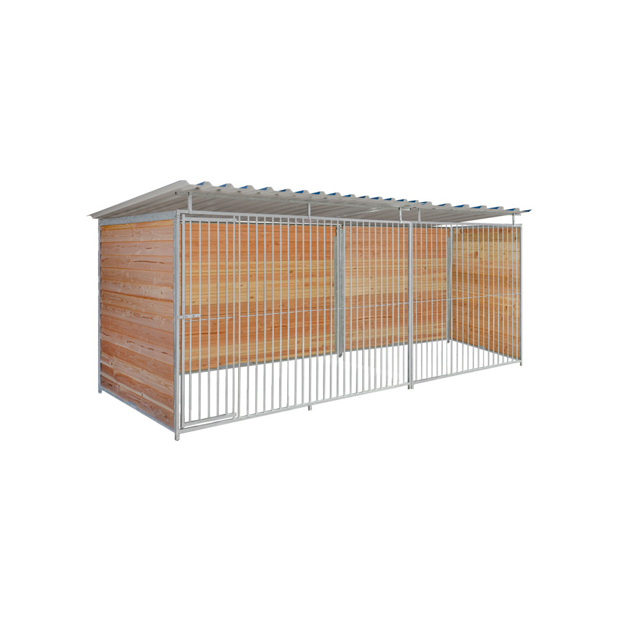 Douglas hout hondenkennel 5 X 1,5m compleet met dak